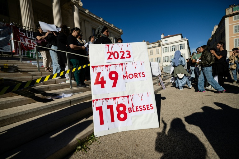 Manifestation à l'appel de familles des victimes du trafic de drogue, à Marseille le 14 septembre 2024