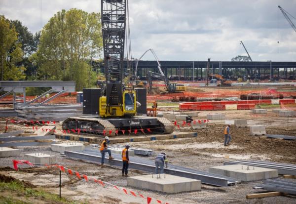 Un centre de données en construction à Saint Francisville, en Louisiane, le 5 octobre 2026