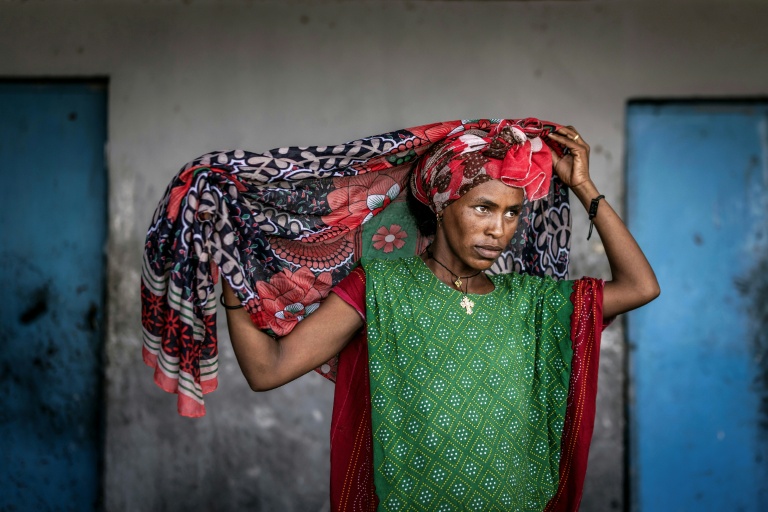 Genet Gebremeskel Gebremariam, migrante éthiopienne de 30 ans, attend le 13 avril à Obock, à Djibouti, de rentrer en Ethiopie