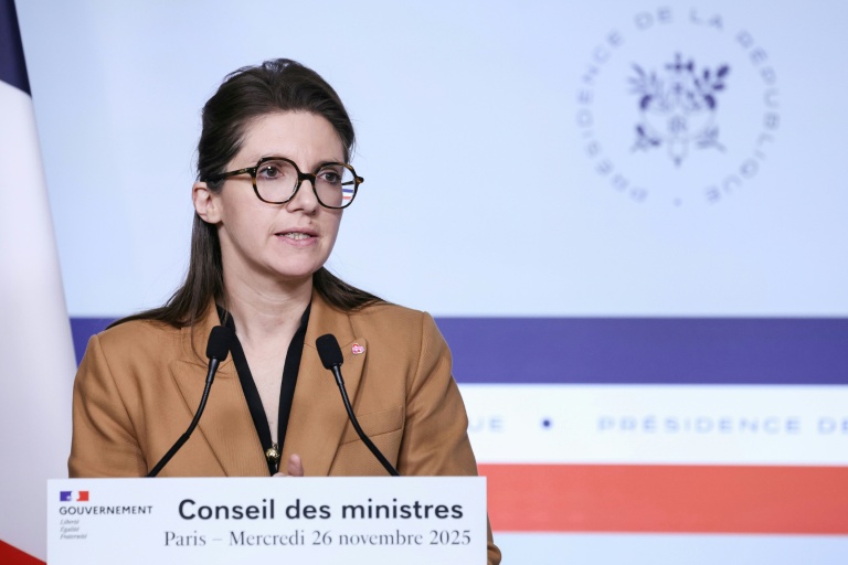 Aurore Bergé le 26 novembre 2025 à l'Elysée