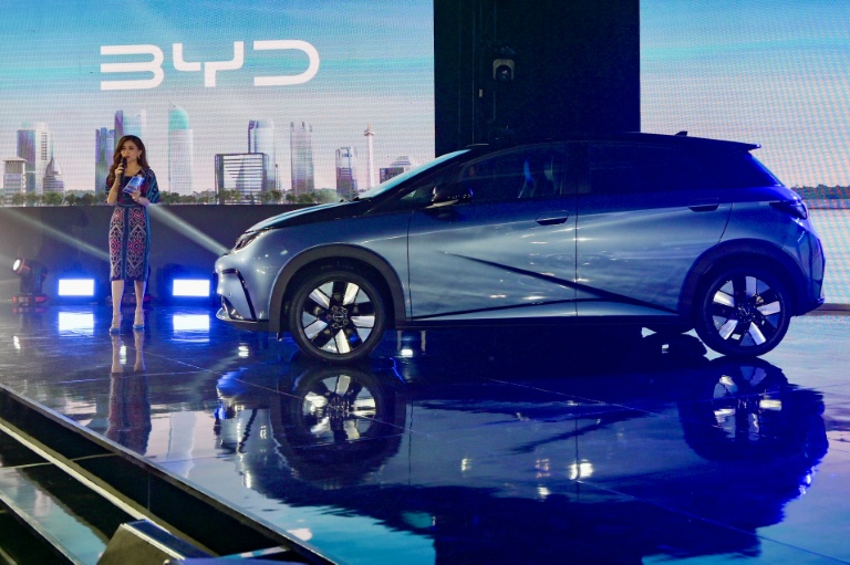 La nouvelle BYD Dolphin présentée à Jakarta, le 18 janvier 2024