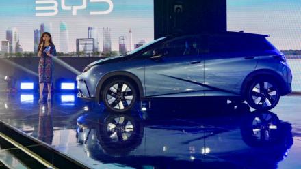 La nouvelle BYD Dolphin présentée à Jakarta, le 18 janvier 2024