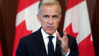 Le Premier ministre canadien Mark Carney lors d'une conférence de presse à Ottawa le 22 août 2026