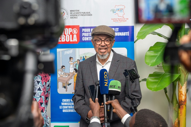 Le chef de l'Organisation mondiale de la santé (OMS), Tedros Adhanom Ghebreyesus, le 30 mai 2026 à Bunia, dans l'est de la République démocratique du Congo