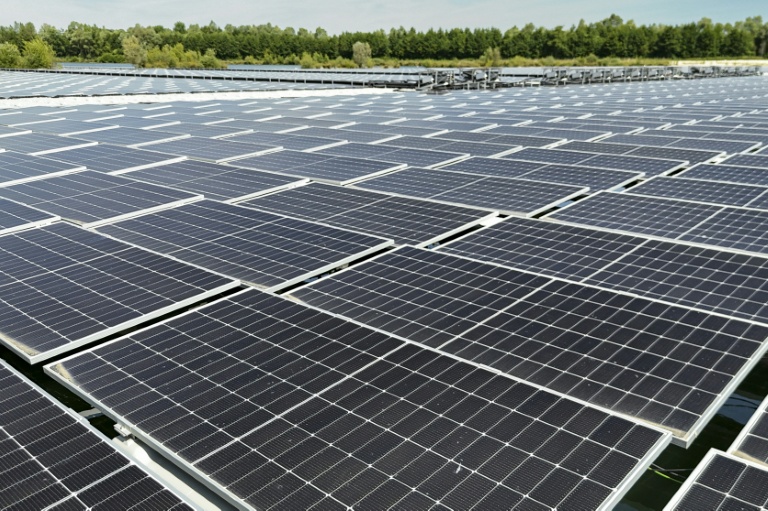 Site de production solaire de Perthes, en Seine-et-Marne, le 20 juin 2025.