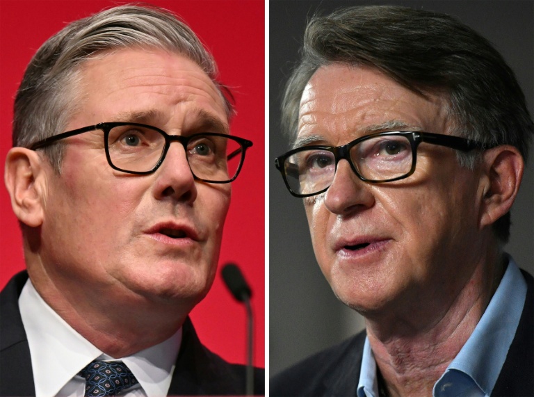 Photomontage créé le 5 février 2026 du Premier ministre britannique Keir Starmer et de Peter Mandelson 
