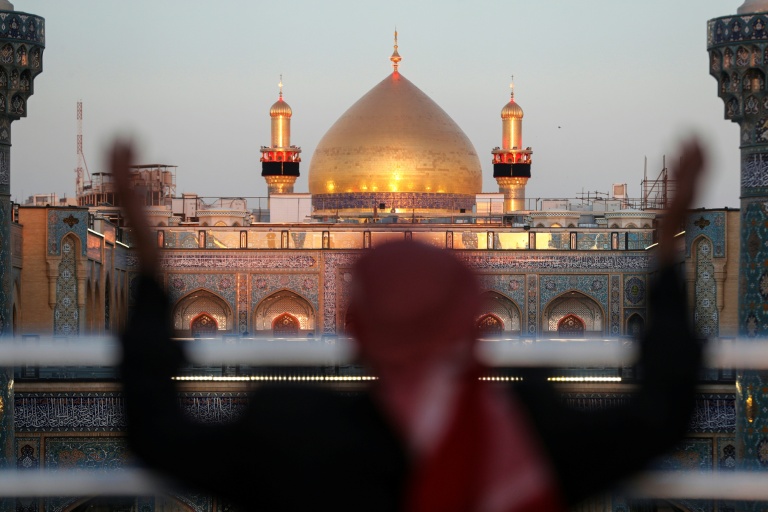 Le sanctuaire de l'imam chiite Ali à Najaf, le 10 mars 2026 en Irak
