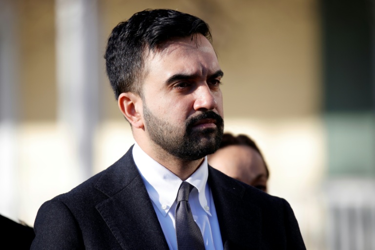 Le maire de New York Zohran Mamdani lors d'une conférence de presse à New York le 9 mars 2026, aux Etats-Unis