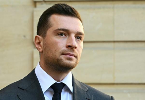 Le président du Rassemblement national, Jordan Bardella, à Paris le 30 avril 2025.
