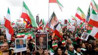 Des manifestants contre le régime iranien à Munich, en marge de la conférence de sécurité, le 14 février 2026
