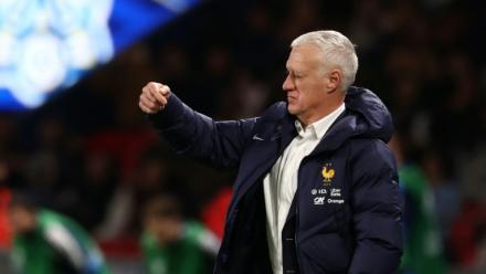 Le sélectionneur Didier Deschamps lors du match France-Ukraine comptant pour les qualifications de la zone Europe, le 13 novembre 2025 au Parc des Princes 