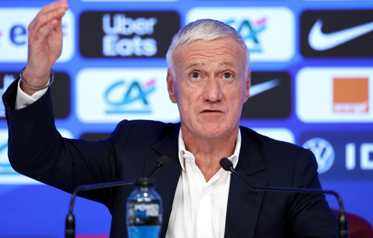 Le sélectionneur de l'équipe de France Didier Deschamps, à Paris le 6 novembre 2025, lors de l'annonce de la liste des 24 joueurs choisis pour défier l'Ukraine et l'Azerbaïdjan aux qualifications pour le Mondial-2026