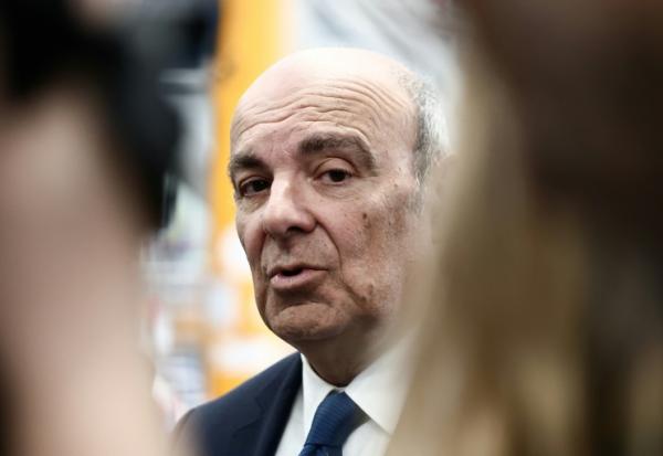 Le PDG de Dassault Aviation Eric Trappier lors de l'inauguration de l'usine à Cergy, près de Paris, le 23 septembre 2025
