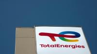 Logo TotalEnergies à Berlin le 29 avril 2022.