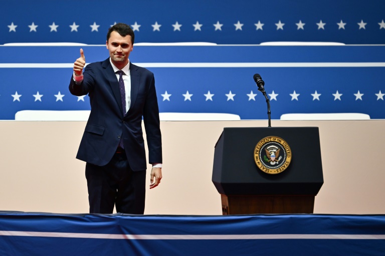 L'influenceur pro-Trump Charlie Kirk, lors de la prestation de serment de Donald Trump, au Capitole, à Washington, le 20 janvier 2025