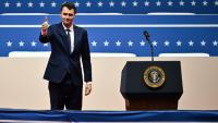 L'influenceur pro-Trump Charlie Kirk, lors de la prestation de serment de Donald Trump, au Capitole, à Washington, le 20 janvier 2025