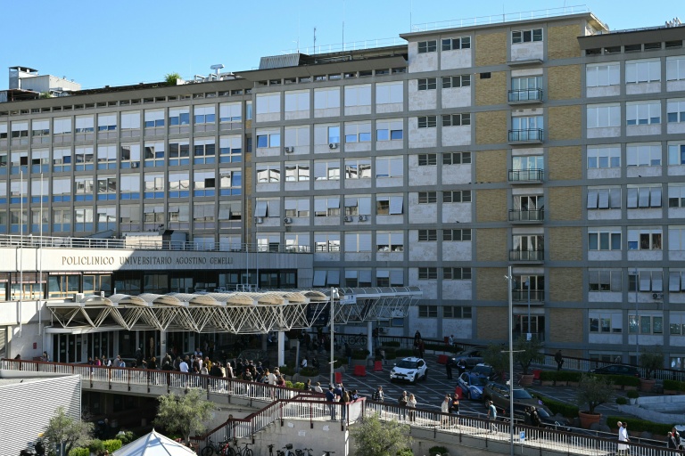 L'hôpital Gemelli à Rome où est hospitalisé le pape Léon XIV, le 14 octobre 2026