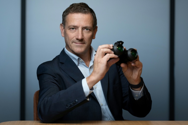 Le directeur général d'Exosens Jérôme Cerisier  dans les locaux de l'entreprise de haute technologie à Paris, le 9 octobre 2026