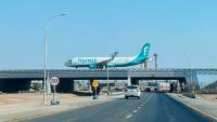 Un vol de la compagnie Flynas atterrit à l'aéroport international King Khalid à Ryad, pris pour cible dans le cadre du conflit avec les Houthis, le 19 septembre 2026