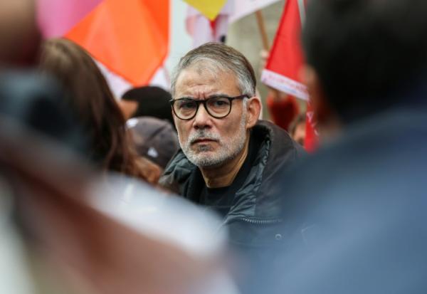Le premier secrétaire du Parti socialiste Olivier Faure, lors de la manifestation à Orléans contre le Rassemblement national, le 24 octobre 2026
