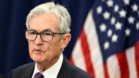 Le président de la Réserve fédérale américaine (Fed), Jerome Powell, lors d'une conférence de presse après avoir annoncé la décision de politique monétaire, le 29 avril 2026 à Washington
