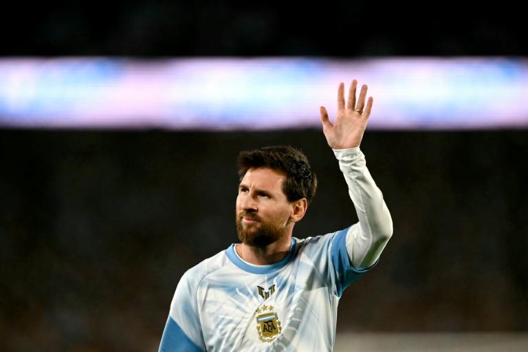 Lionel Messi lors de son dernier match avec l'Argentine le 6 octobre 2026 au stade Monumental de Buenos Aires