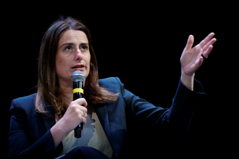 Marine Tondelier le 11 avril 2026 à Paris