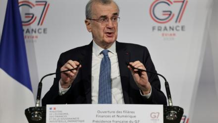 Le gouverneur de la Banque de France, François Villeroy de Galhau, au ministère de l'Economie à Paris le 3 février 2026