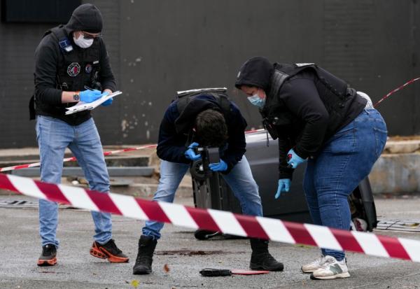 La police intervient sur les lieux de tirs à Trappes, dans les Yvelines, le 23 octobre 2026