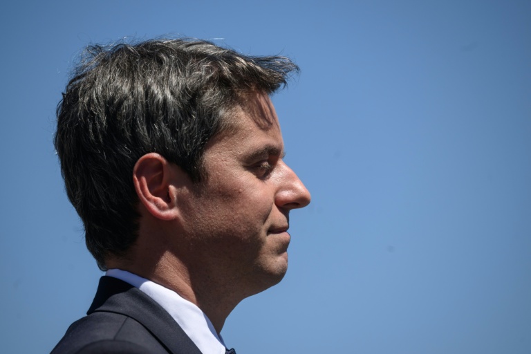 Gabriel Attal a officialisé depuis l'Aveyron sa candidature à l'élection présidentielle et son ambition de succéder à Emmanuel Macron, Mur-de-Barrez le 22 mai 2026.