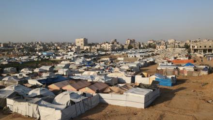 Le camp de réfugiés de Bureij, dans le centre de la bande de Gaza, le 18 novembre 2025