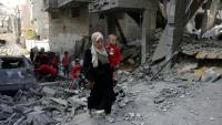 Dans les décombres laissés par des frappes israéliennes à Jabalia, dans le nord de la bande de Gaza, le 22 mai 2025
