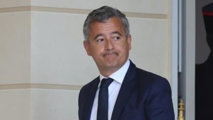 Le ministre de la Justice, Gérald Darmanin, à la sortie de l'Élysée à l'issue du Conseil des ministres, le 6 mai 2026 à Paris