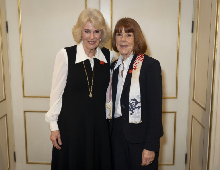 Gisèle Pelicot (d) reçue la reine Camilla à Clarence House, le 23 février 2026 à Londres