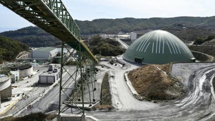 La mine d'or et de cuivre de Skouries, lors de son inauguration dans la péninsule de Chalcidique, dans le nord de la Grèce, le 8 octobre 2026