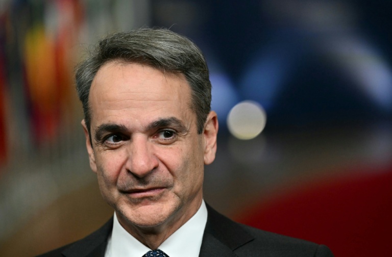 Le Premier ministre grec Kyriakos Mitsotakis à Bruxelles le 19 mars 2026
