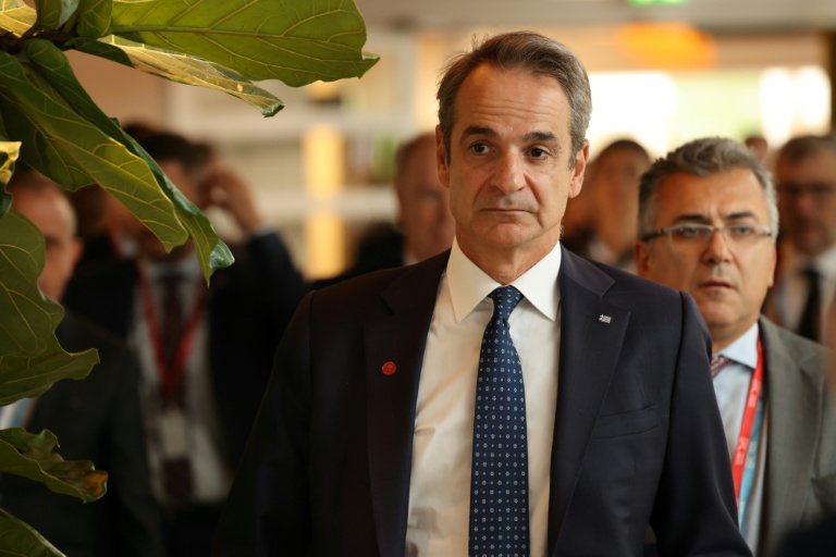 Le Premier ministre grec Kyriakos Mitsotakis participe à un sommet, le 2 octobre 2025 à Copenhague
