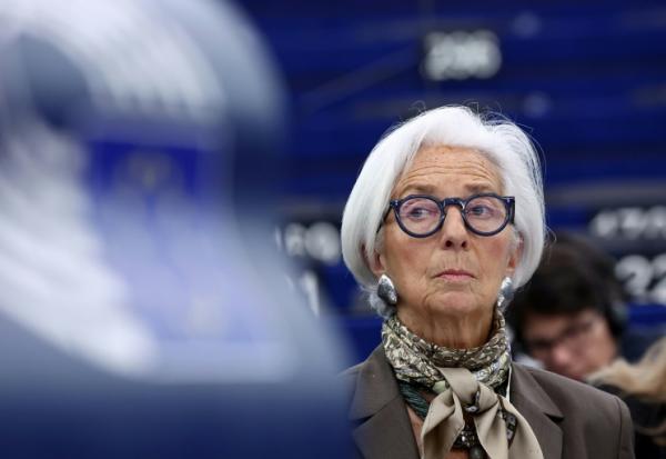 La présidente de la Banque centrale européenne (BCE), Christine Lagarde, le 9 févruer 2026 à Strasbourg