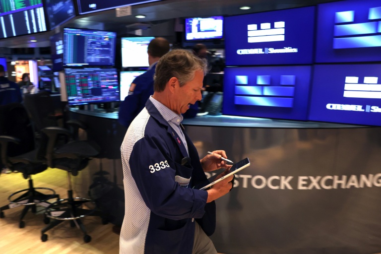 Un tradeur à la Bouse de New York, le 14 mai 2026