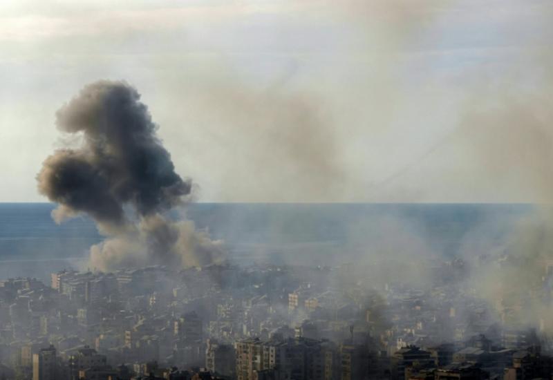 Une frappe israélienne dans les quartiers sud de la capitale Beyrouth au Liban, le 6 mars 2026