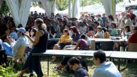 Des participants aux Journées d'été des Ecologistes, le 20 août 2026 à Saint-Martin d'Hères, en Isère