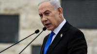 Le Premier ministre israélien Benjamin Netanyahu s'exprime lors de la journée de commémoration des soldats tombés au combat, Yom HaZikaron, le 21 avril 2026 à Jérusalem 
