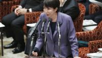 La Première ministre japonaise Sanae Takaichi lors d'une session au Parlement, le 27 février 2026 à Tokyo