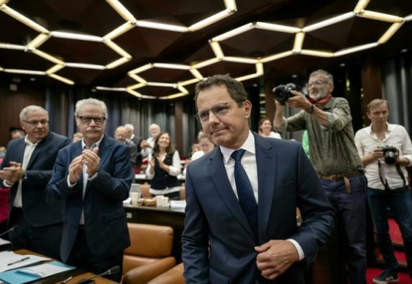 Le sénateur du PS Jérôme Durain après avoir été élu président du Conseil régional de Bourgogne-Franche-Comté à Dijon, le 5 septembre 2025