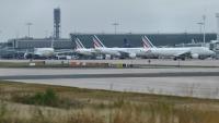 Photo prise le 16 septembre 2022 d'avions Air France à Roissy-Charles de Gaulle