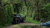 Des gendarmes lors des opérations de recherche pour localiser la joggeuse disparue Agathe Hilairet à Vivonne, le 13 avril 2025 dans la Vienne