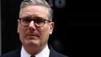 Le Premier ministre Keir Starmer lors de l'annonce de sa démission devant Downing Street, à Londres, le 22 juin 2026