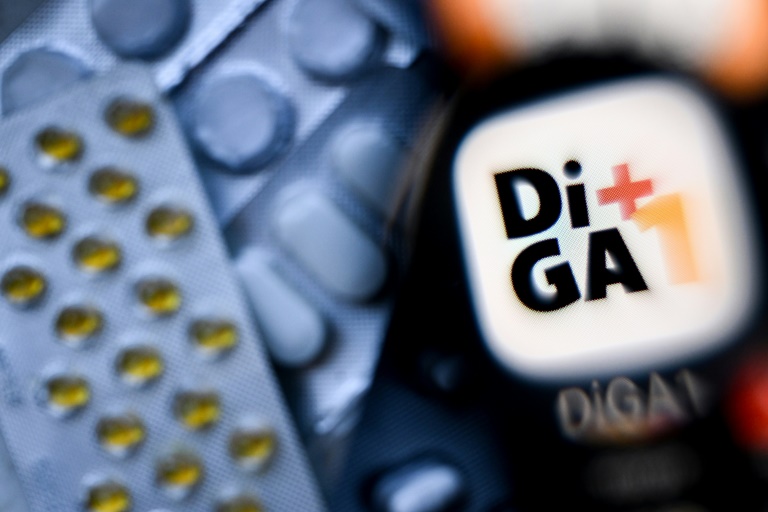 Le logo de l'application médicale allemande DiGA sur un écran de smartphone à Francfort, le 3 septembre 2025 en Allemagne