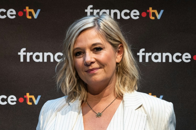 L'animatrice Flavie Flament au siège de France Télévisions à Paris, le 6 février 2025