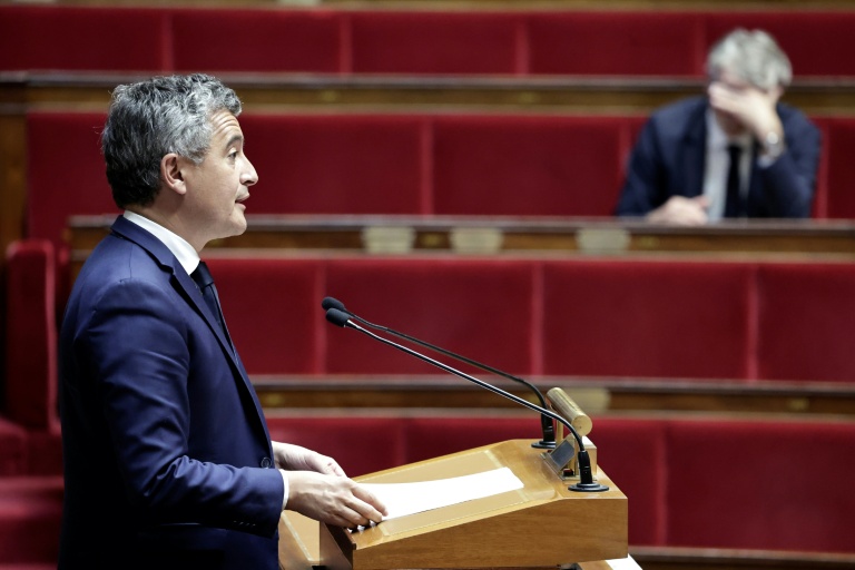 Le ministre de la Justice, Gérald Darmanin, lors de l'examen du projet de loi sur la protection des mineurs à l'Assemblée nationale, le 15 juillet 2026 à Paris
